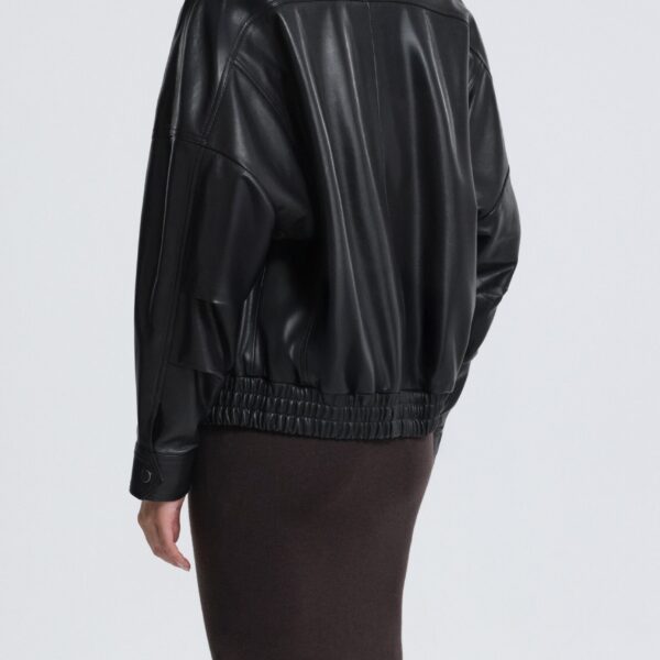 Nour Hammour Dalma Relaxed Leather Jacket, view 5