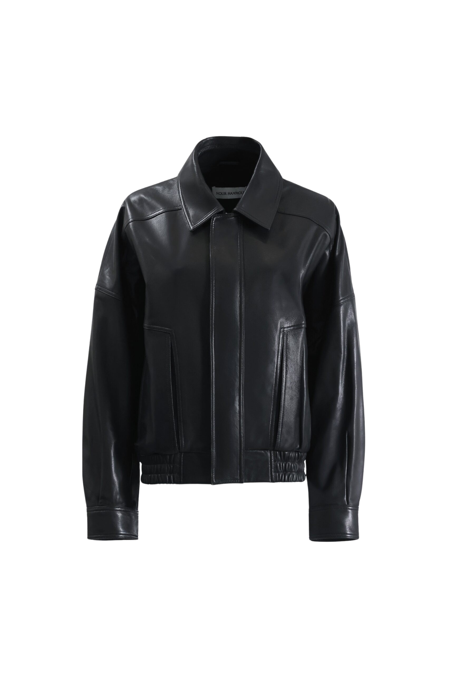 Nour Hammour Dalma Relaxed Leather Jacket