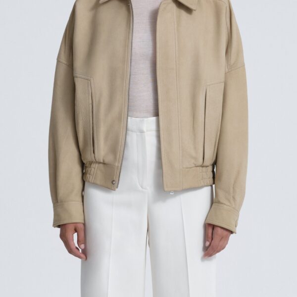 Nour Hammour Dalma Relaxed Suede Jacket, view 2