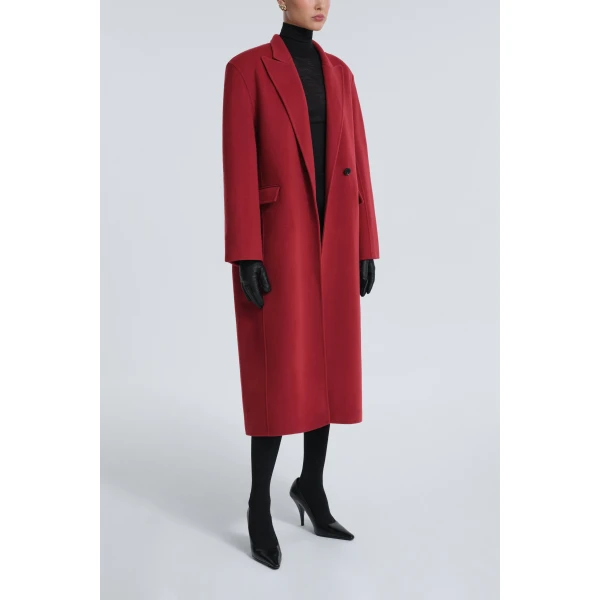 Nour Hammour Coats Color | Hale Everyday Wool Coat luxury leather Coats from Luxury Shoes 