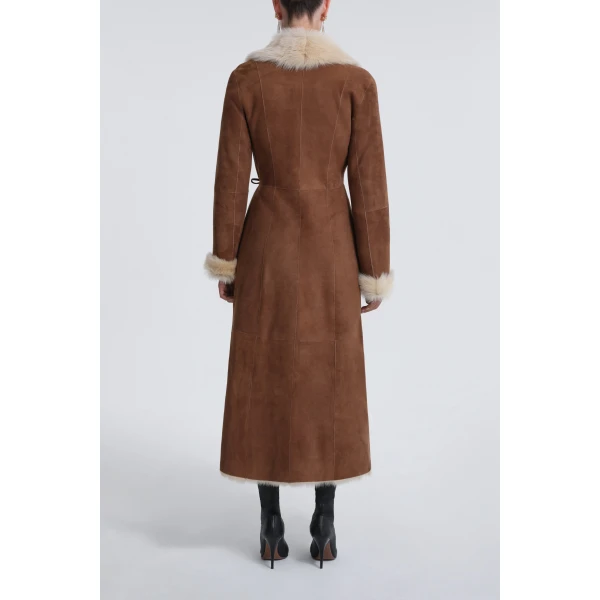 Nour Hammour Coats Color | Joni Off-duty Shearling Essential luxury leather Coats from Luxury Shoes 