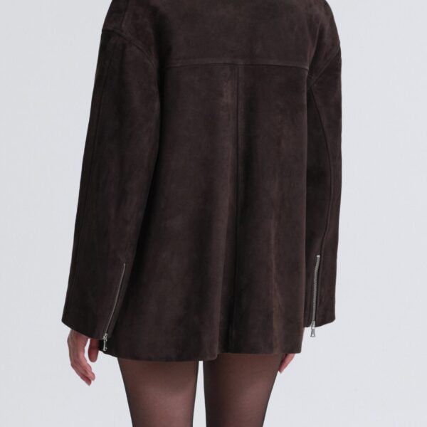Nour Hammour Layne Sleek Suede Jacket, view 5
