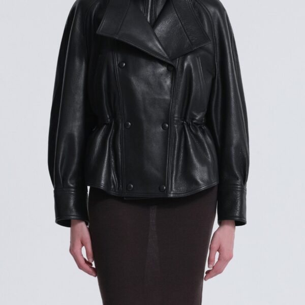 Nour Hammour Thalia Cropped Cinched Jacket, view 2