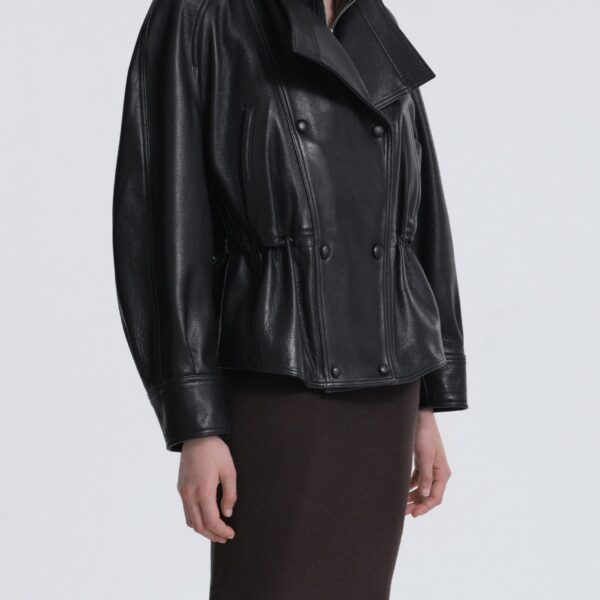 Nour Hammour Thalia Cropped Cinched Jacket, view 3