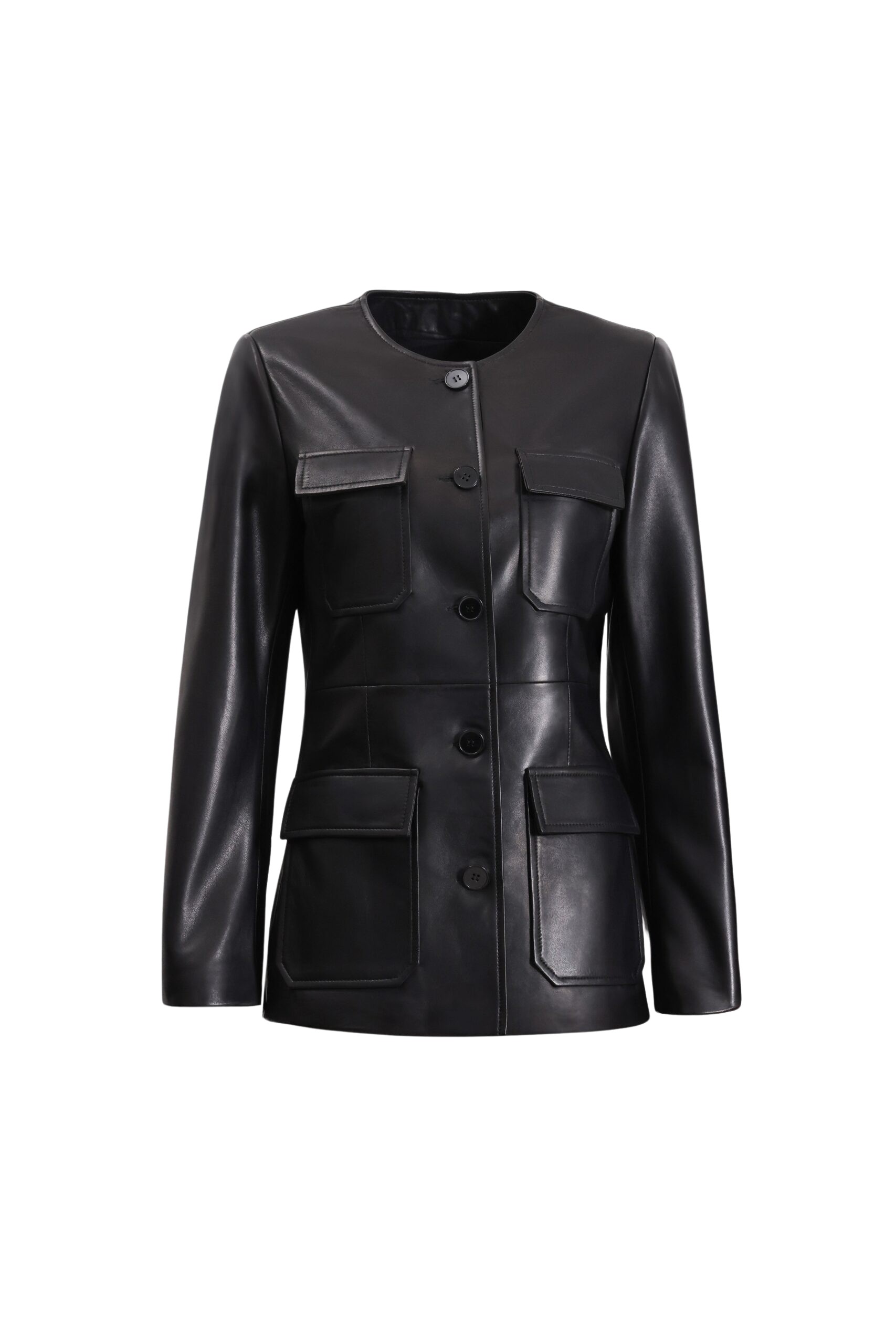 Nour Hammour Vernes Elegant Leather Jacket