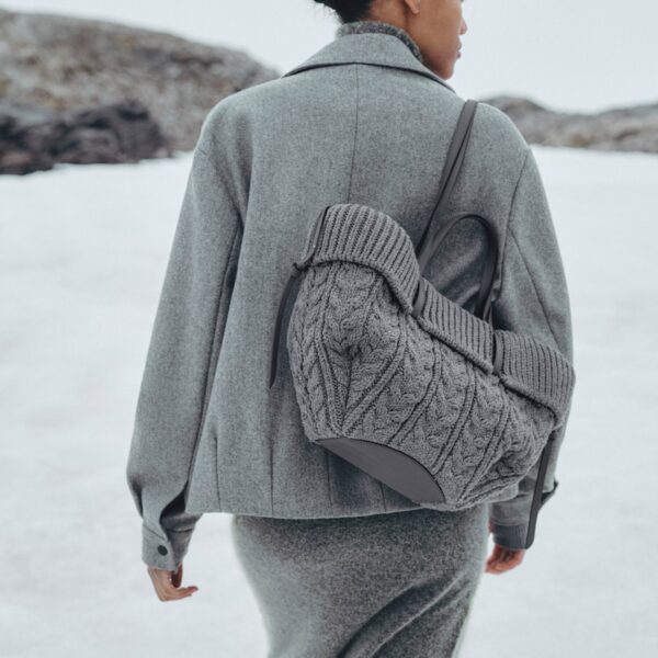 Polene Cyme Mini Edition Merino Stone Bag, view 2