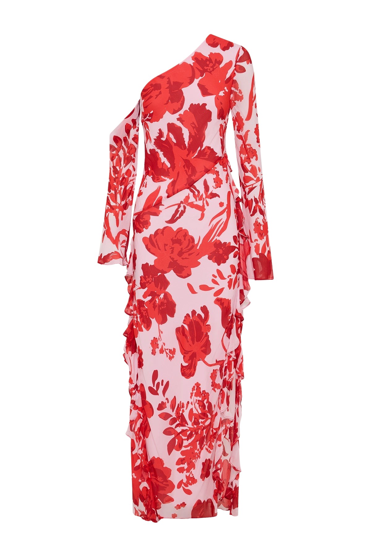 Shona Joy Aleyna Long Sleeve Ruffle Maxi Dress