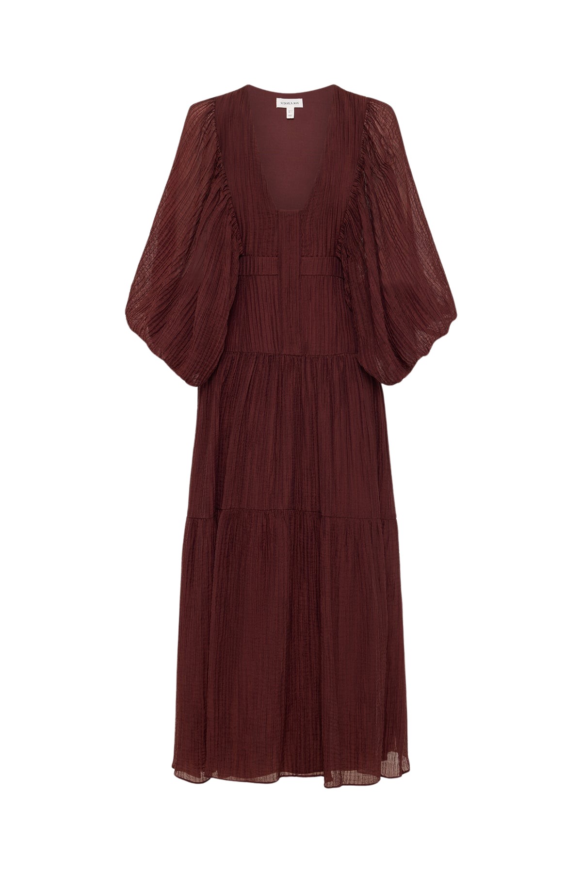 Shona Joy Anika Balloon Sleeve Midi Dress