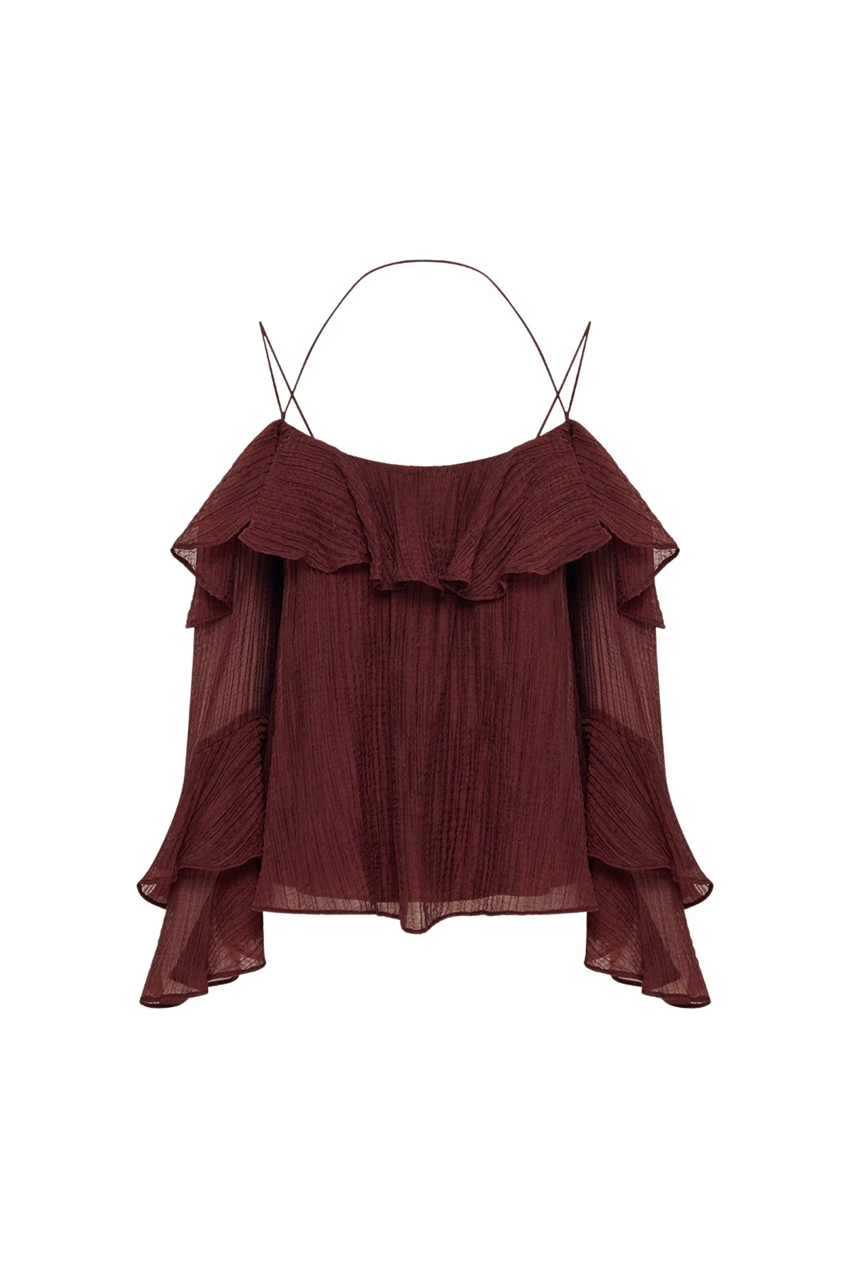 Shona-Joy-Anika-Tiered-Ruffle-Top-2025-coveti66424_nobg Shona Joy Red Tops luxury Clothing from Luxury Handbags Marketplace