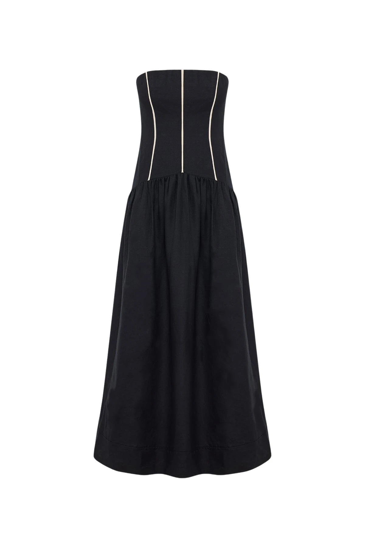 Shona-Joy-Billie-Contrast-Strapless-Midi-Dress-2025-coveti92326_nobg Shona Joy Black Dresses luxury Clothing from Luxury Handbags Marketplace