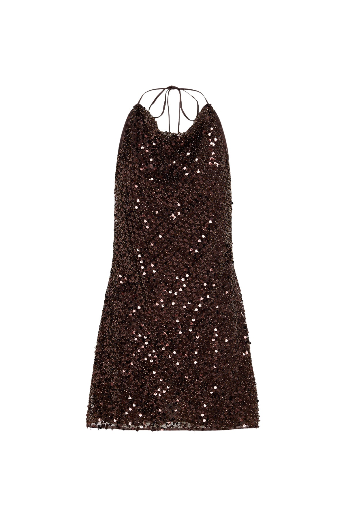 Shona Joy Everly High Neck Cowl Mini Dress