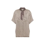 Shona-Joy-Monogram-Silk-Contrast-Shirt-2025-coveti84287_nobg Shona Joy Brown Tops luxury Clothing from Luxury Handbags Marketplace