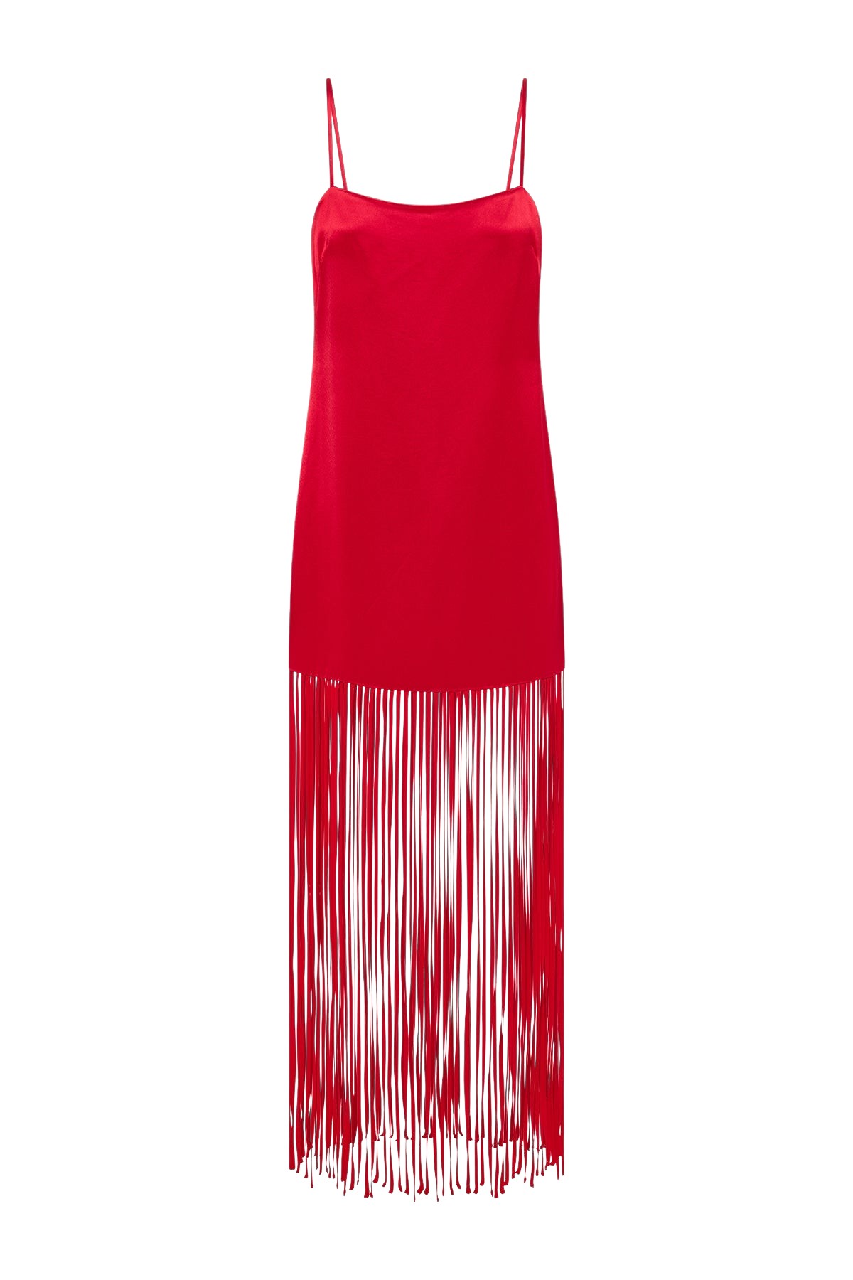 Shona Joy Moraya Square Neck Fringe Maxi Dress