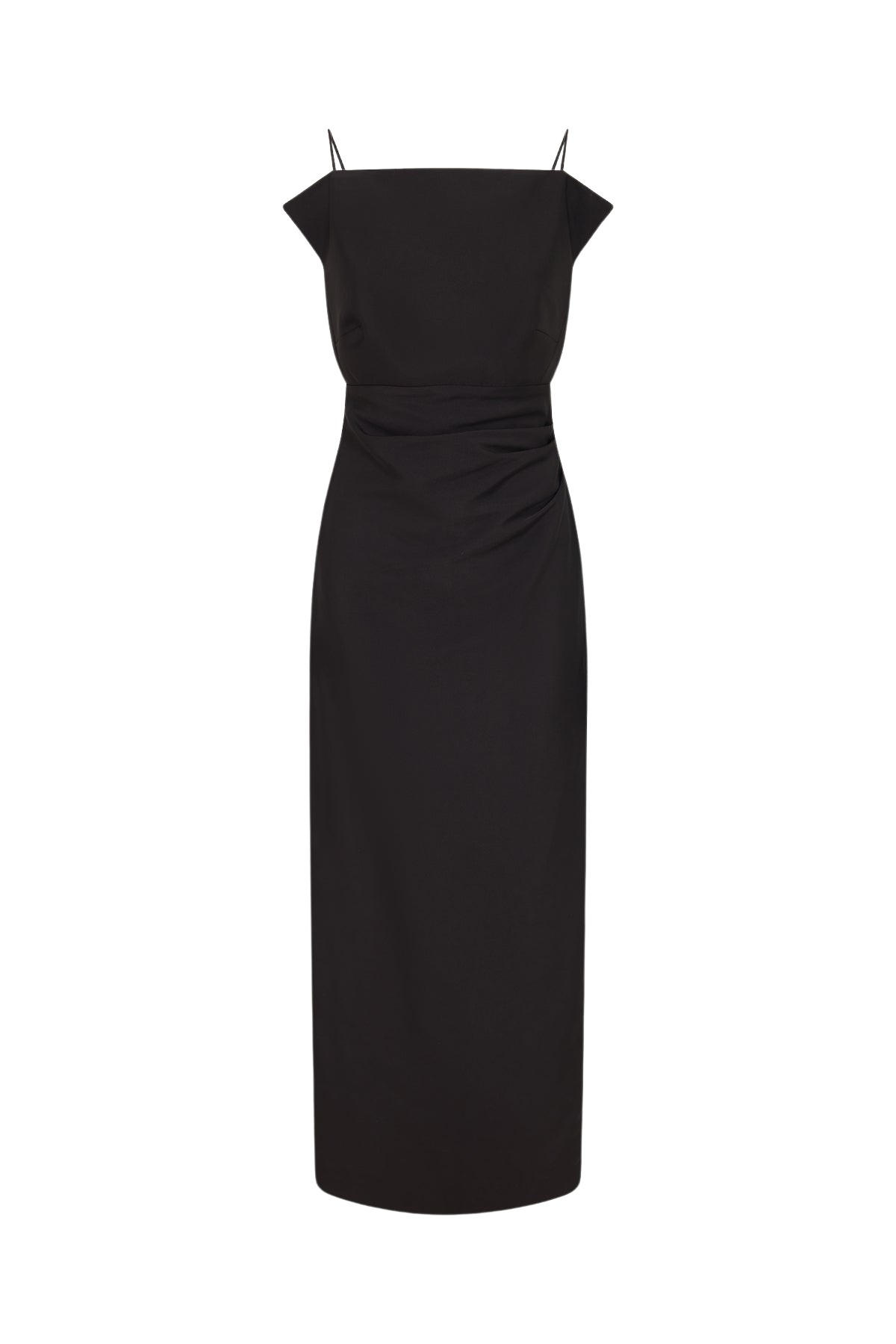 Shona Joy Otis Draped High Neck Midi Dress