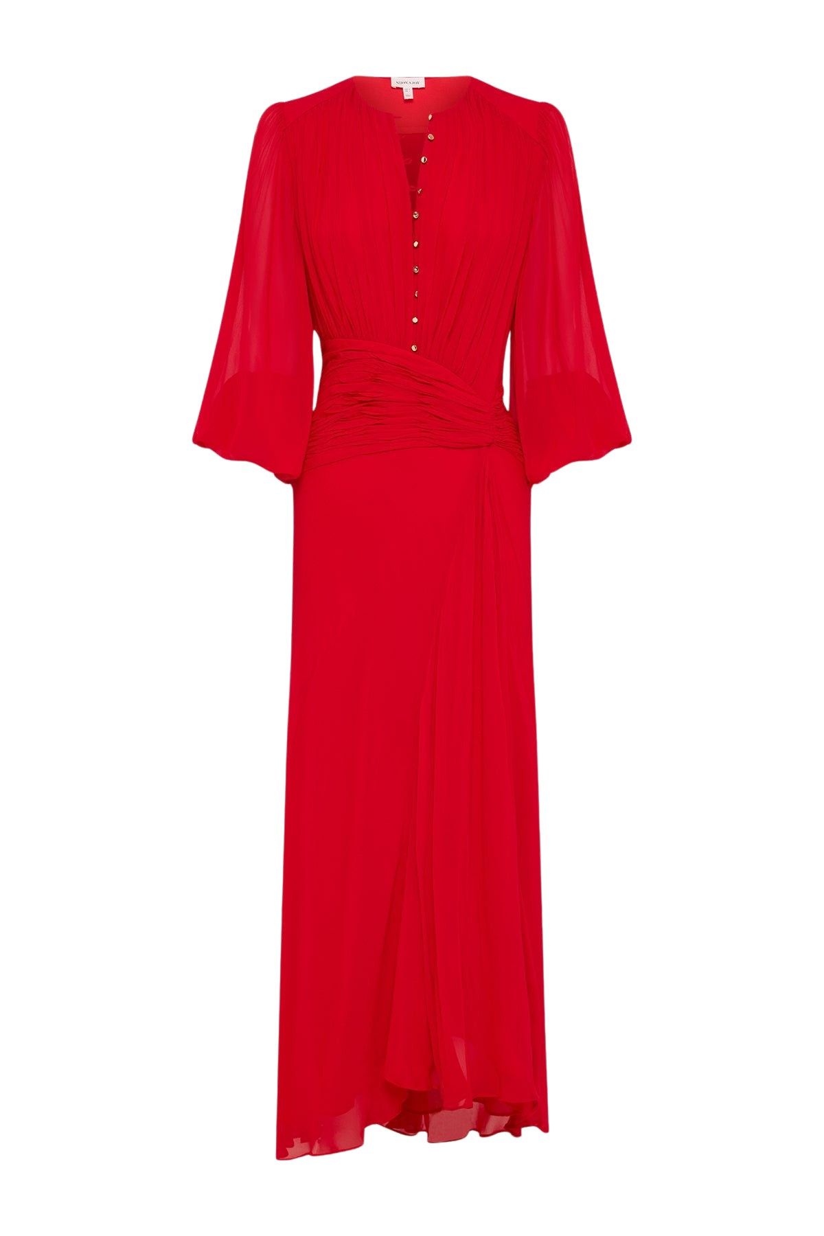 Shona Joy Romy High Neck Balloon Sleeve Maxi Dress