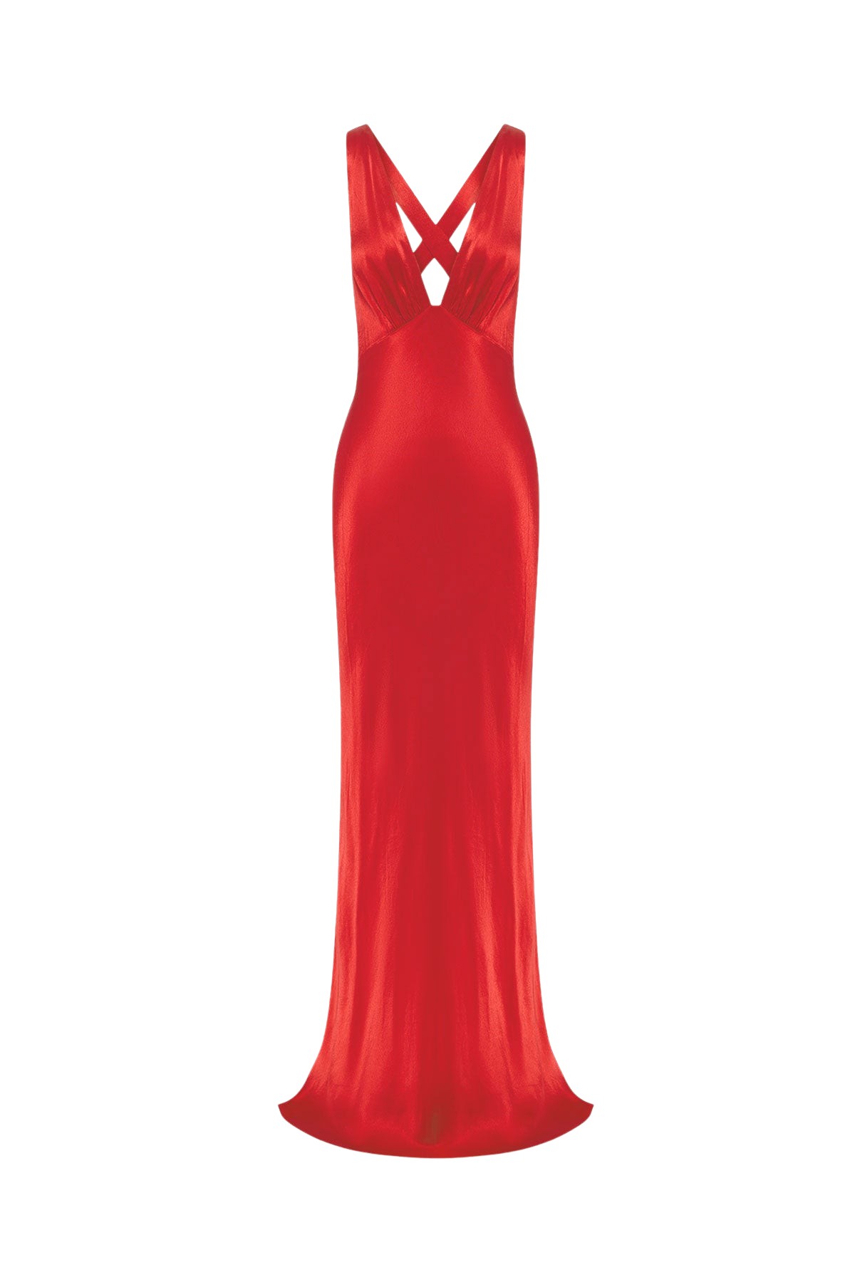 Shona Joy Tatum Plunged Cross Back Maxi Dress