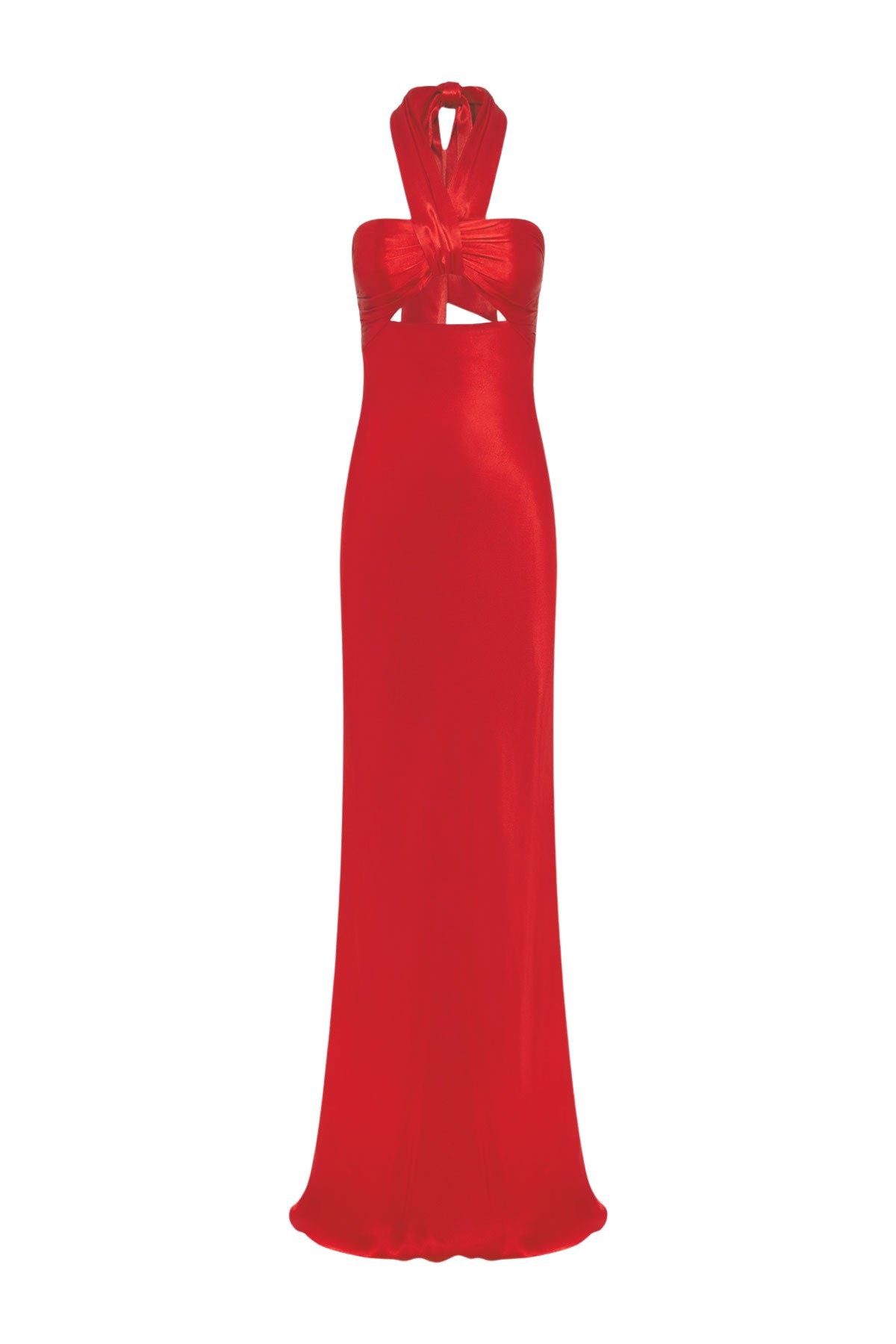 Shona Joy Tatum Ruched Halter Maxi Dress