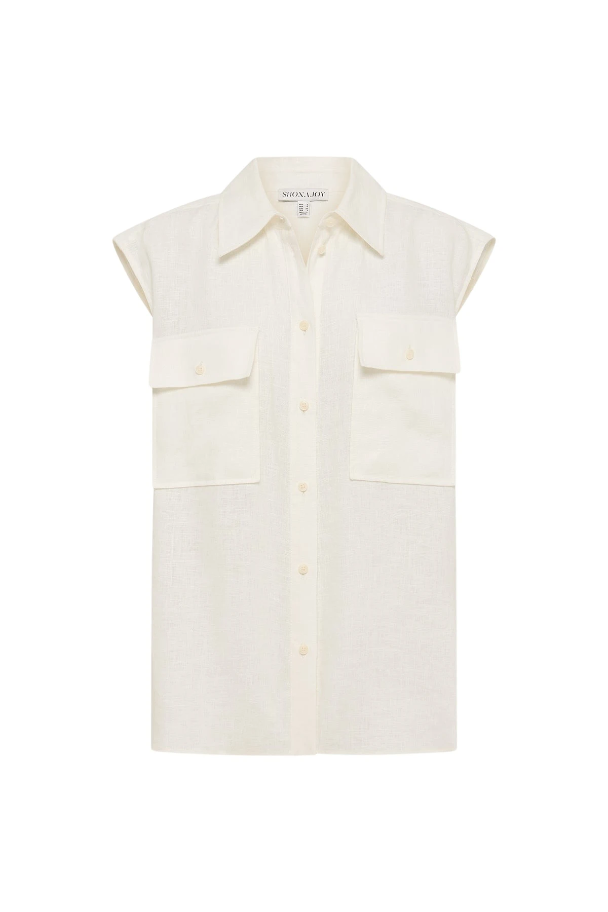 Shona-Joy-Wellington-Sleeveless-Shirt-2025-coveti18013_nobg Shona Joy Ivory Tops luxury Clothing from Luxury Handbags Marketplace
