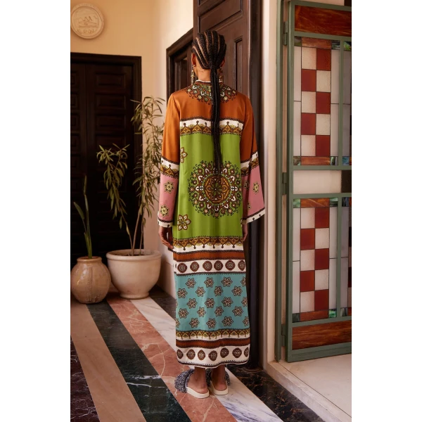 Alemais contina silk midi dress