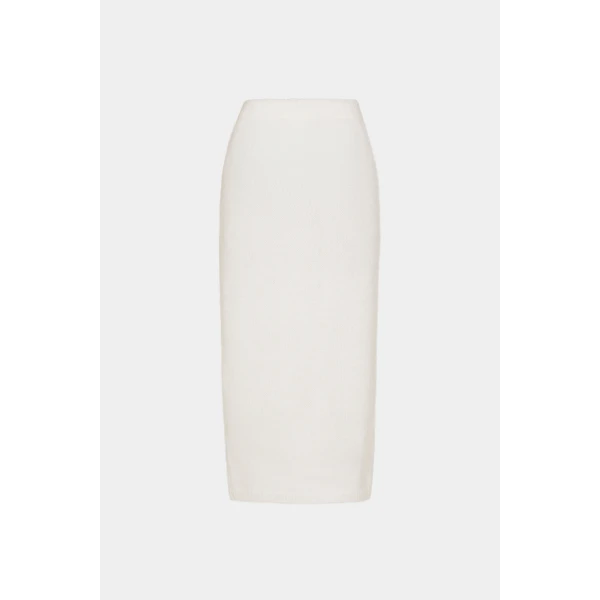 Carded Mohair Midi Skirt