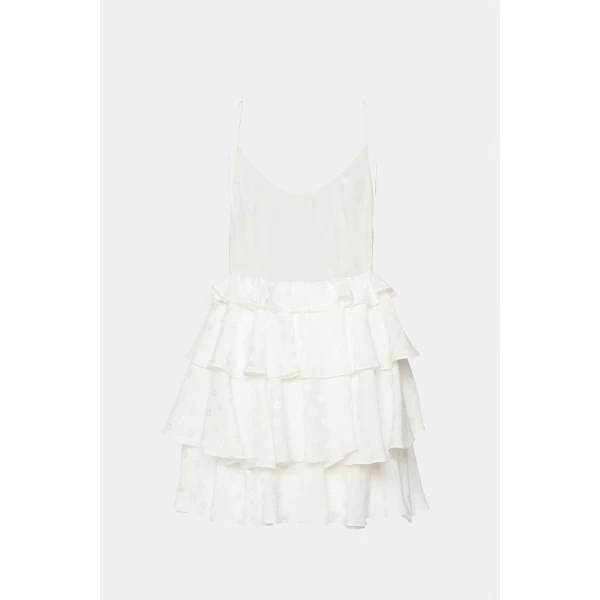 Flowers Jacquard Mini Dress