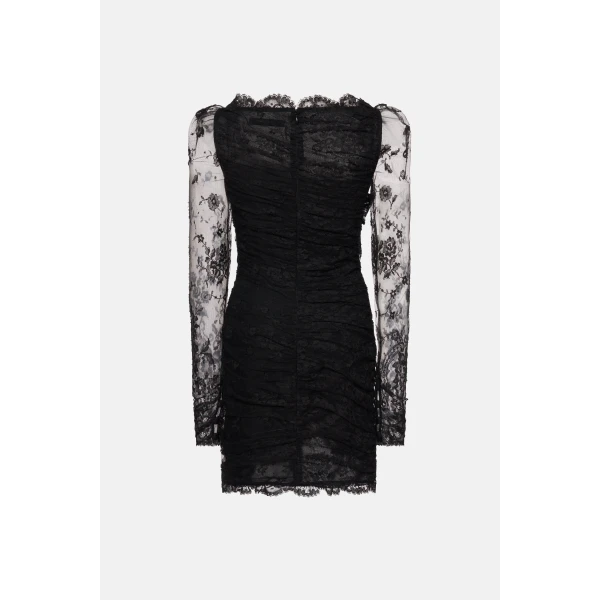 Lace Draped Mini Dress