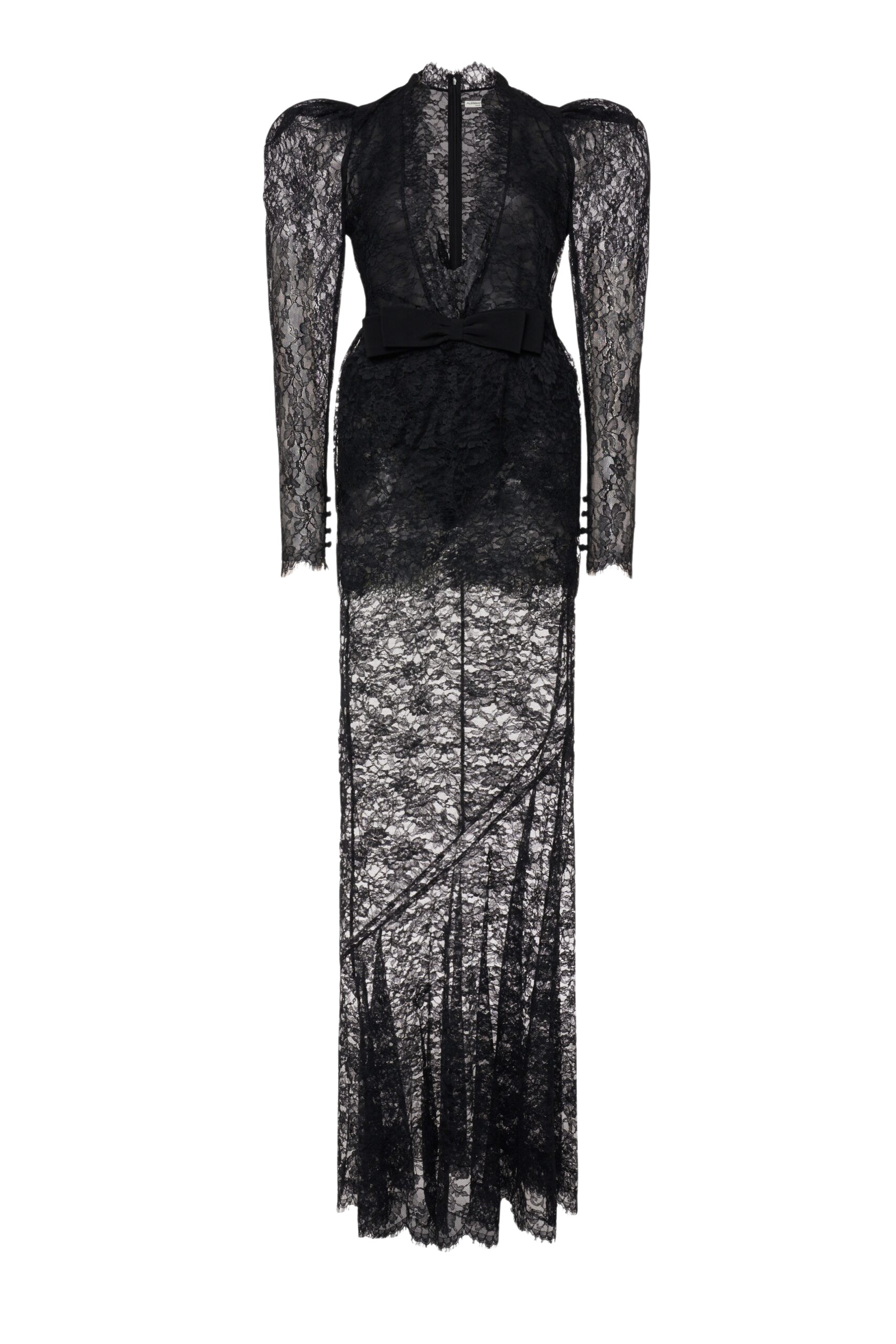 Alessandra Rich Lace Dress With Peplum