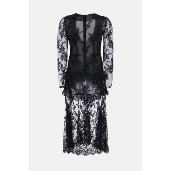 Lace Dress With Ruffles