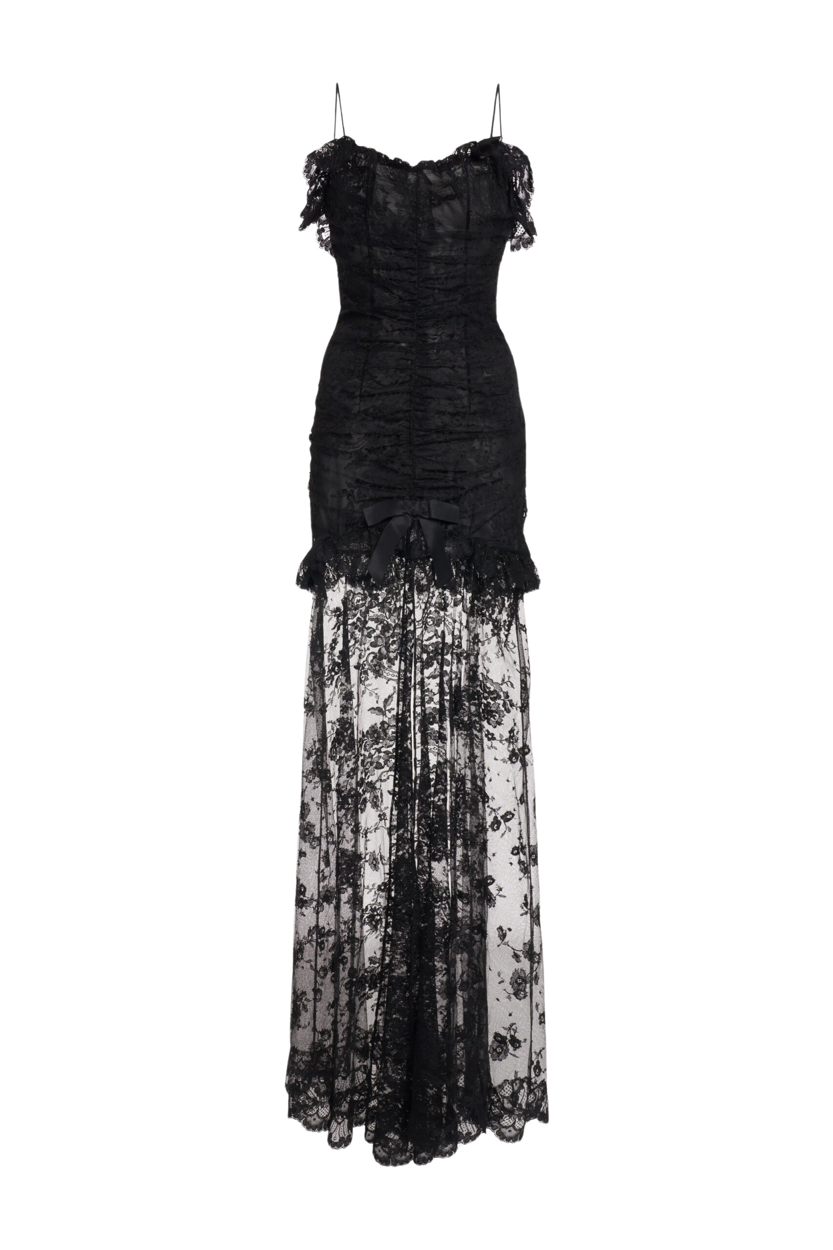 Alessandra Rich Lace Dress With Split