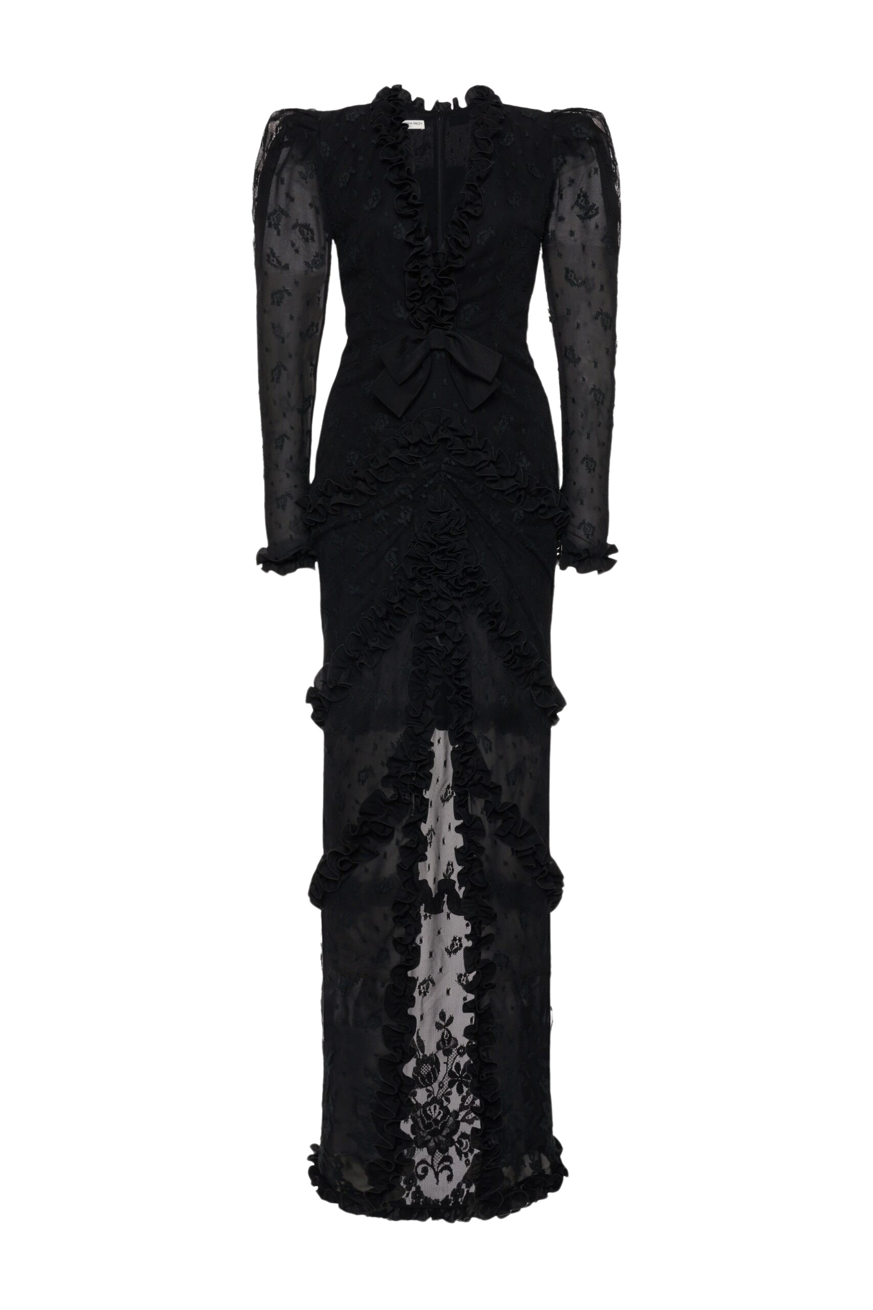 Alessandra Rich Lace V-Neck Dress