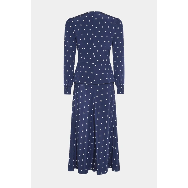 Polka Dot Dress With Jewel Buttons