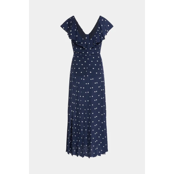 Polka Dot Dress With Ruffle