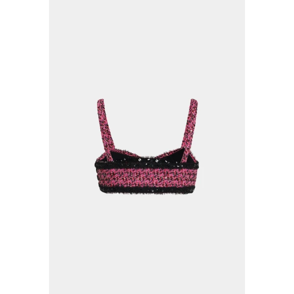 Sequin Tweed Bralette