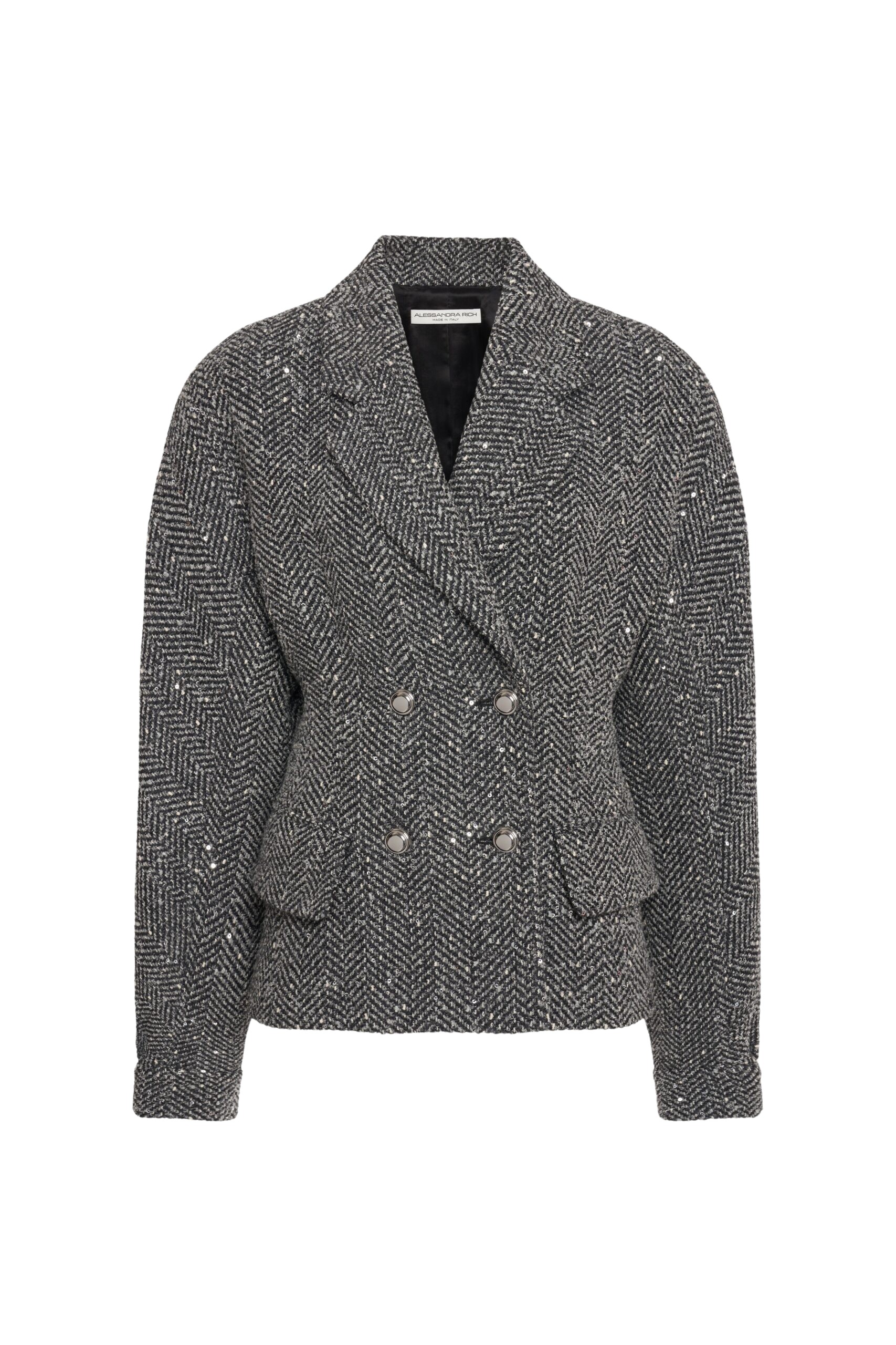 Alessandra Rich Sequin Tweed Jacket