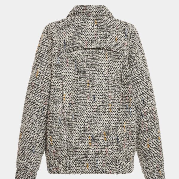 Alessandra Rich Sequin Tweed Oversized Bomber Jacket, view 2