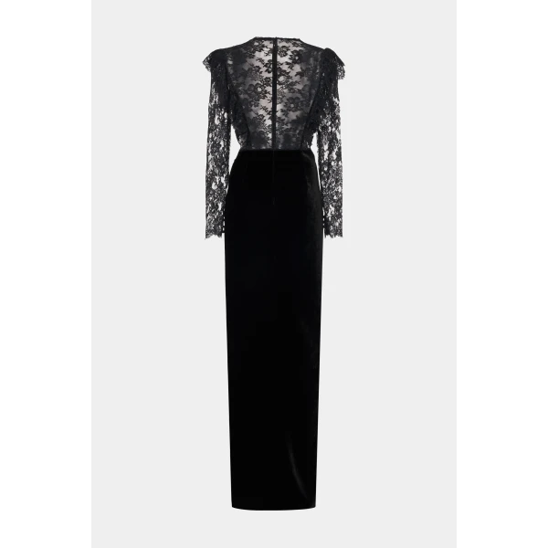 Velvet And Lace Gown