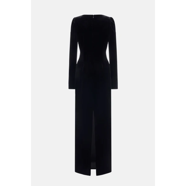 Velvet Dress With Bow