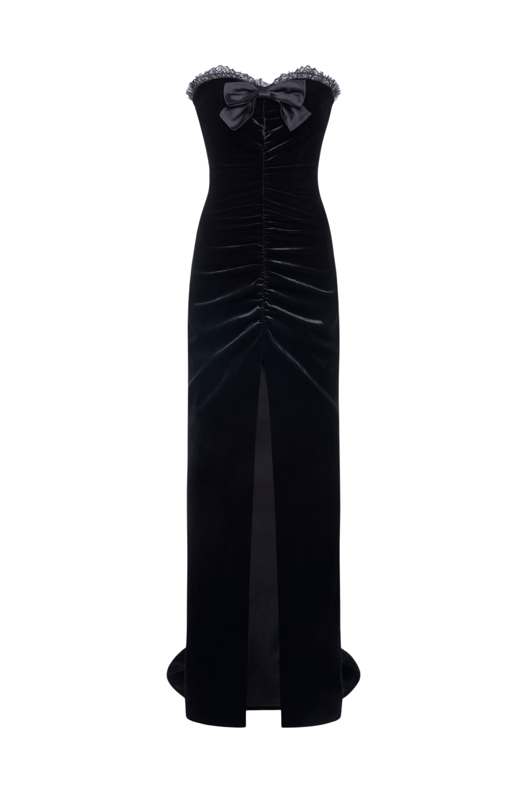 Alessandra Rich Vevet Gown With Bow