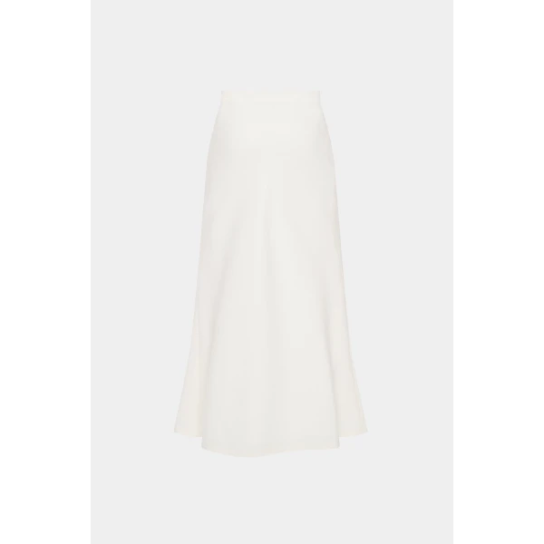 Wool Crepe Long Skirt