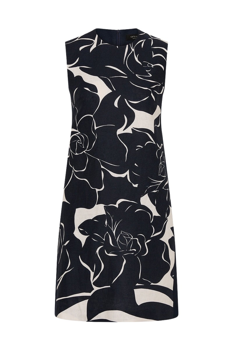 Carla Zampatti Celestial Petals Linen Shift Dress