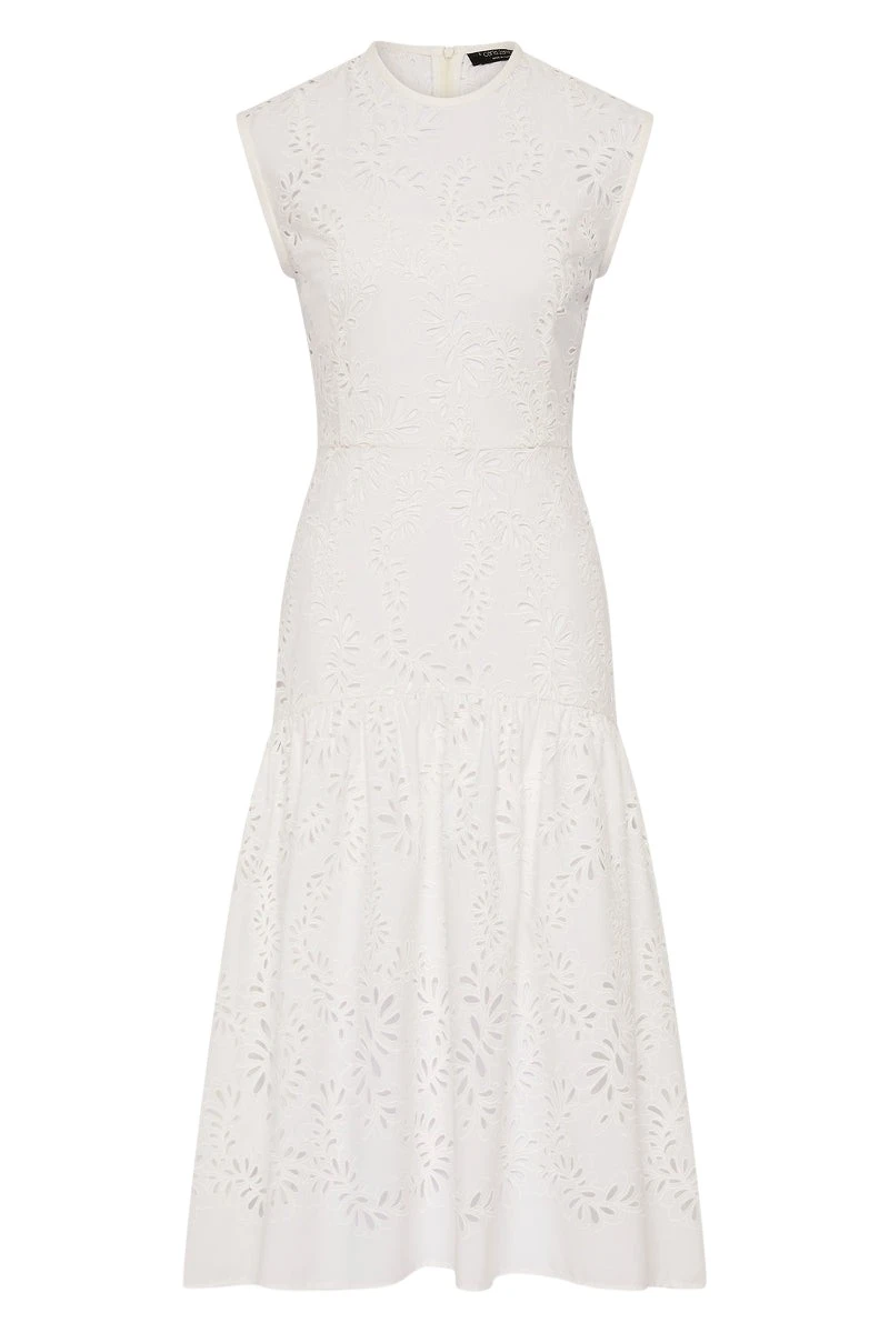 Carla-Zampatti-Ivory-Lace-Broderie-Midi-Dress64924_nobg Carla Zampatti Dresses