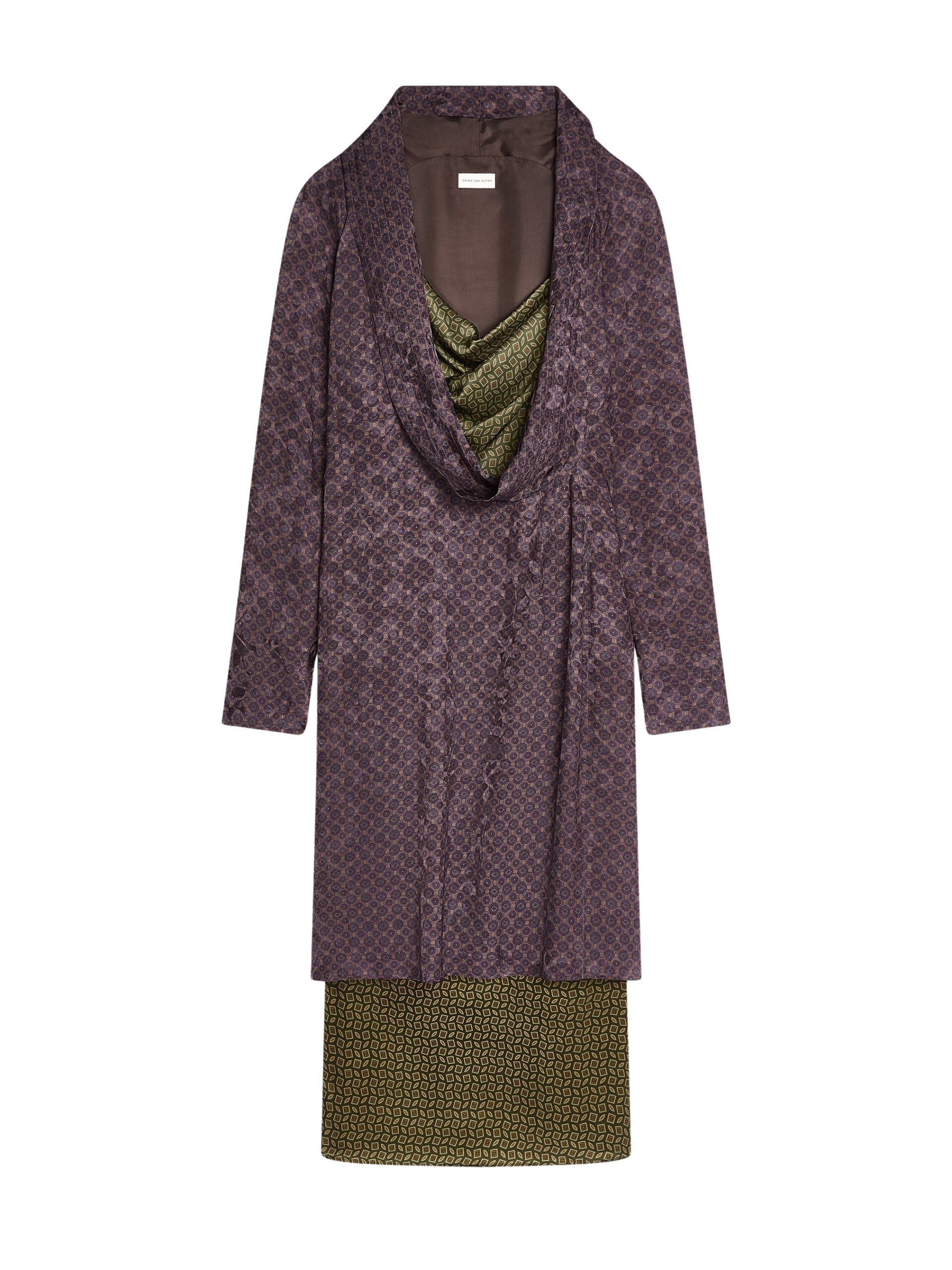 Dries Van Noten Double layered viscose dress