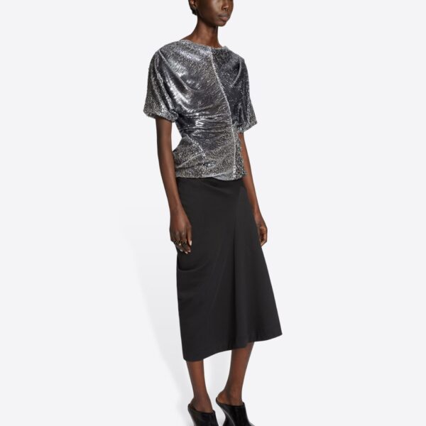 Dries Van Noten Draped cotton skirt, view 2
