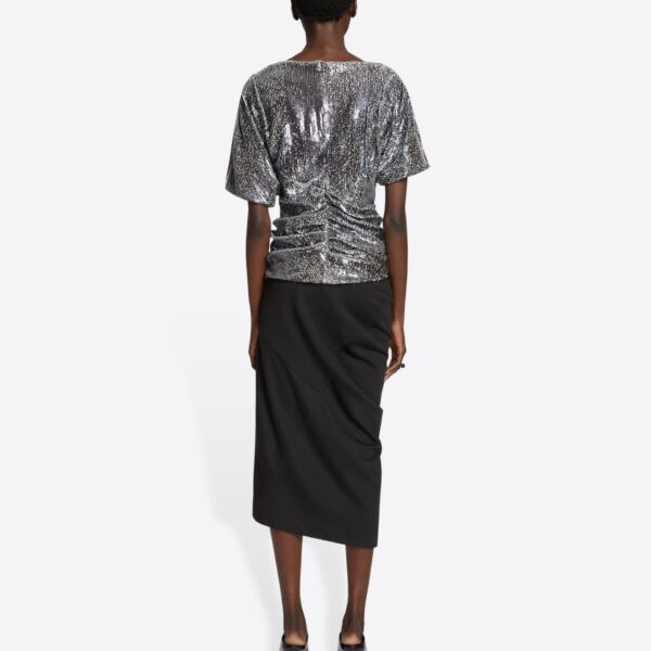 Dries Van Noten Draped cotton skirt, view 3