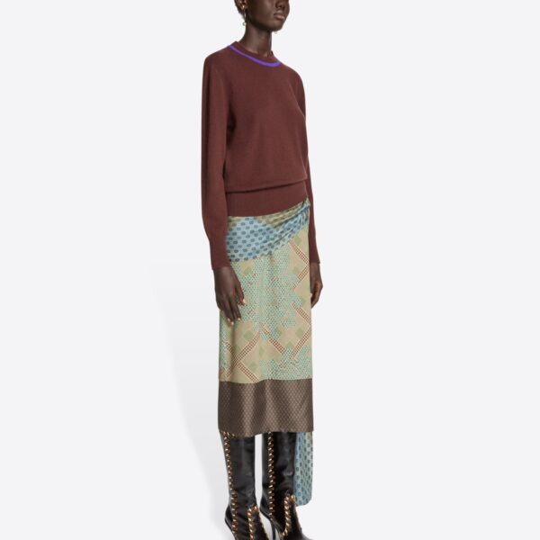 Dries Van Noten Draped silk skirt, view 2
