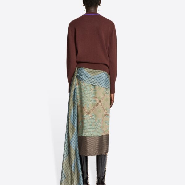 Dries Van Noten Draped silk skirt, view 3