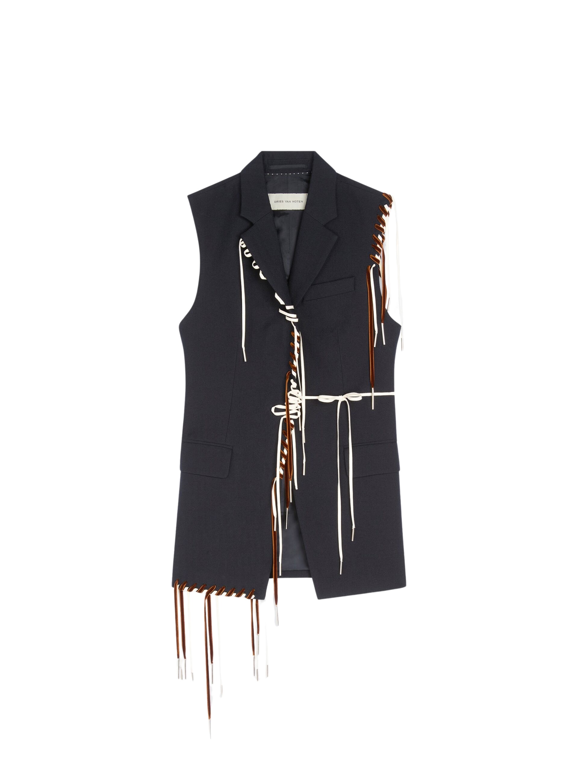 Dries Van Noten Embellished sleeveless blazer