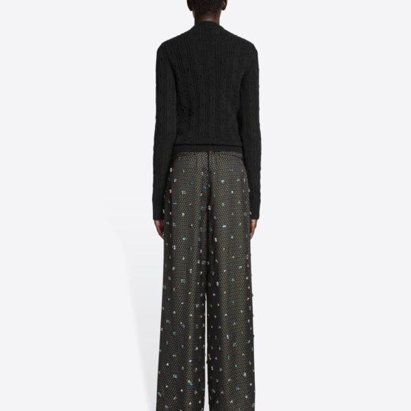Dries Van Noten Embellished wide leg pants, view 3