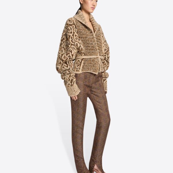Dries Van Noten Fitted jacquard pants, view 2