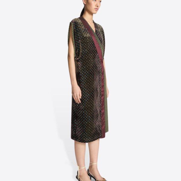 Dries Van Noten Layered velvet dress, view 2